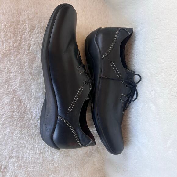 Wolky Black Leather Lace Up Shoes Men’s Size 9 EU 42 Comfort Oxford Casual - Picture 5 of 10